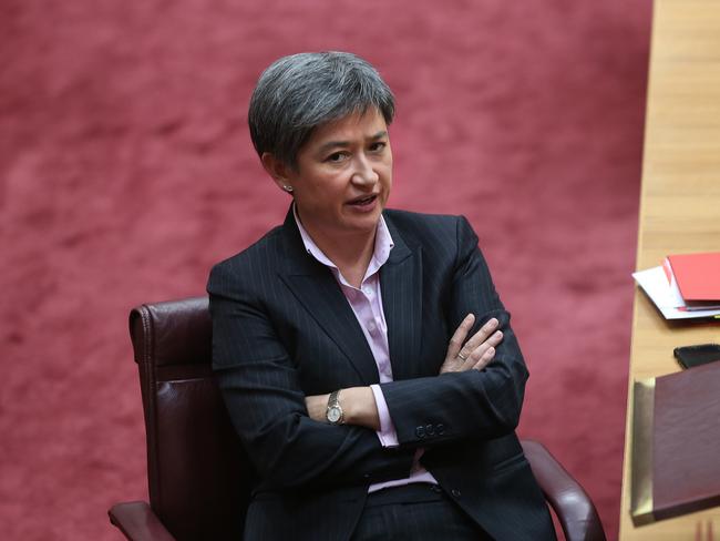 Labor Senator Penny Wong during the debate on tax cuts. Picture Kym Smith