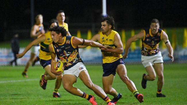 James Borlase (with the ball) is yet to make his AFL debut. Picture: Keryn Stevens