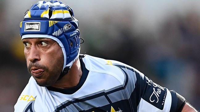 Former North Queensland Cowboys co-captain Johnathan Thurston has offered the Yarrabah Seahawks his support to get their community vaccinations to 70 per cent. Photo: Ian Hitchcock/Getty Images.