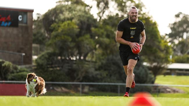 AFL players are training solo during the league’s shutdown. Picture: Getty