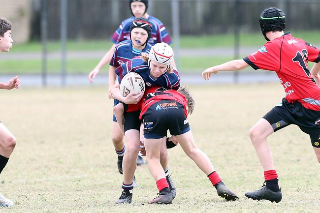 A Rugby League Gold Coast junior gala day at Burleigh Bears Junior Rugby League Club. Under 14s. Mudgeeraba vs Ormeau. 5 September 2021 Miami Picture by Richard Gosling