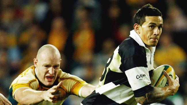 Sonny Bill Williams in action for the Barbarians against Australia in 2009.