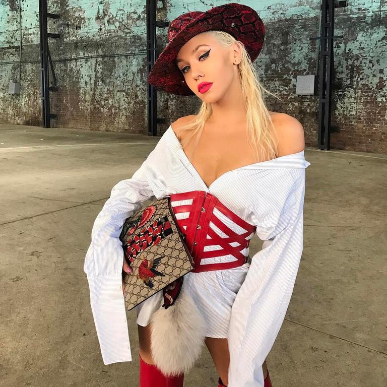 Imogen Anthony ... "Red accessories throughout the day" Picture: @imogen_anthony/Instagram