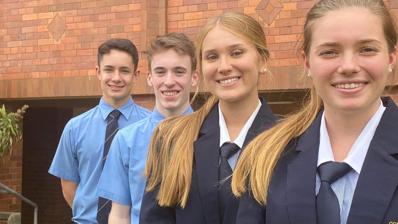 St Patricks College 2022: Grace Bekker, Kaitlyn Collyer, Rhys Jenkins, Alex Stahl.