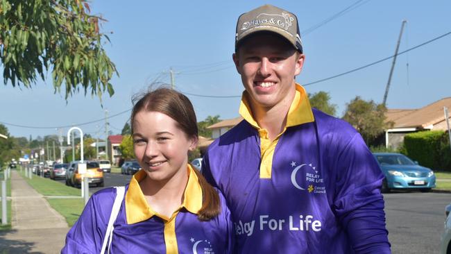 Jamana Ernst and Tyler Sonthey at the 2021 Ipswich Relay for Life. Picture: Jessica Baker / The Queensland Times