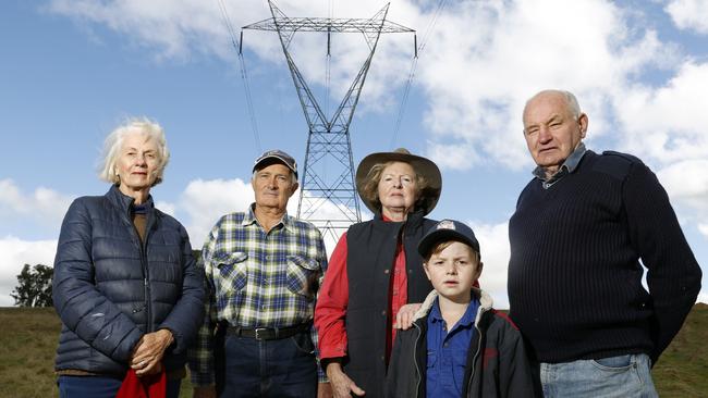 Christine Hughes, Garry Wakim, Virginia McCallum with her grandson Luca Morning, 7, and Russ Erwin at Bannister. Picture: Jonathan Ng