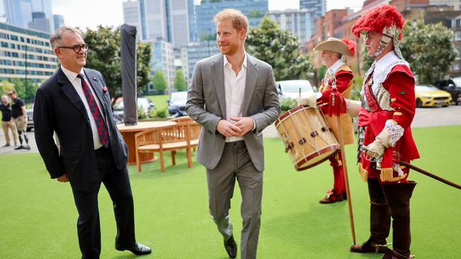 Harry visited the Honourable Artillery Company while he was in London. Picture: Chris Jackson/Getty Images for The Invictus Games Foundation