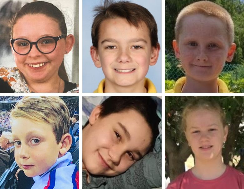 The lives of Zane Mellor, 12, Peter Dodt, 12, Addison Stewart, 11, Jye Sheehan, 12 and Jalailah Jayne-Maree Jones, 12, and Chace Harrison, 11, were cut tragically short on December 16, 2021.