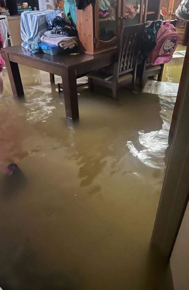 Fiona Wilkinson's home in Currajong had raw sewage in the floodwater the rushed through on Wednesday.