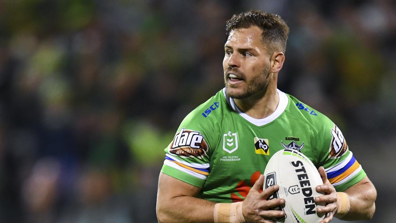 Aides Sezer in action during the NRL Preliminary Final match between the Raiders and S Rabbitohs