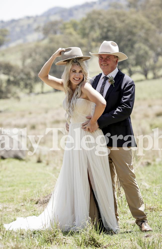 The happy couple pose for a photo after the ceremony. Picture: Salty Dingo