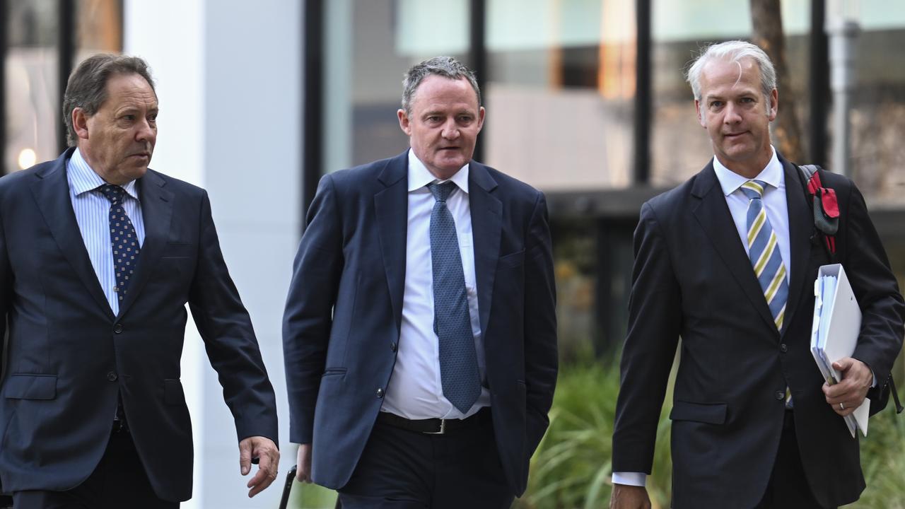 Mr Whybrow and his legal team entering the tribunal building ahead of his questioning. Picture: NCA NewsWire / Martin Ollman