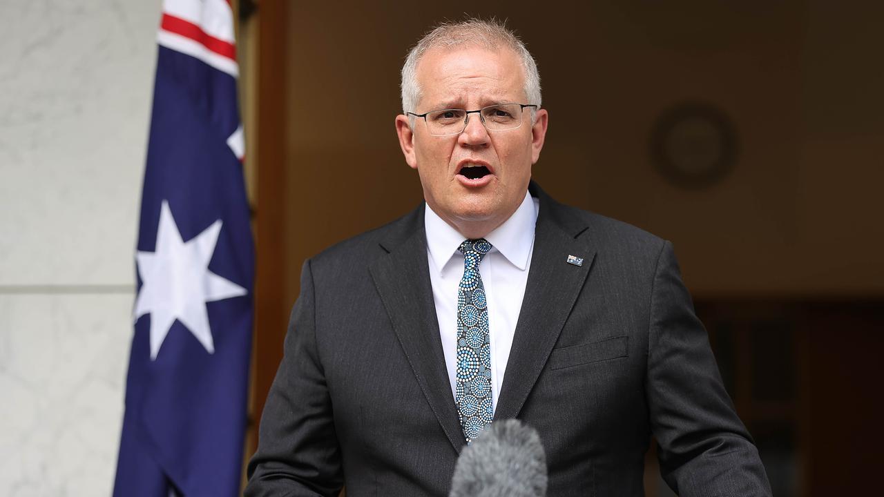 Prime Minister Scott Morrison has announced further changes to help alleviate the strain on the country’s overwhelmed testing system. Picture: NCA NewsWire / Gary Ramage