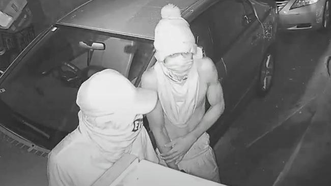 A still from the CCTV footage of the break-in.