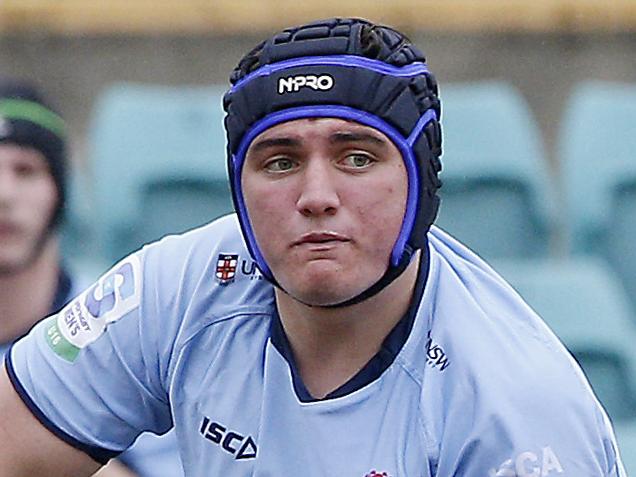 Oliver Smith  for Waratahs.  Under 16s Waratahs  v Melbourne Rebels in Super Rugby National Championships Round 1 at Leichhardt Oval. Picture: John Appleyard.