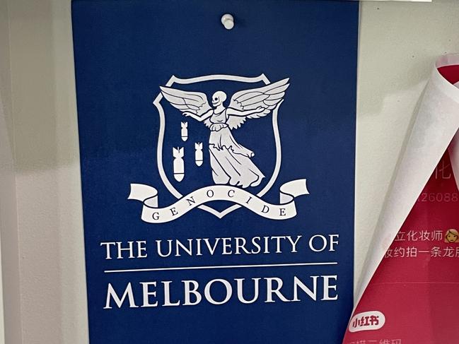 Some activists have come into the University of Melbourne to take pictures of students.