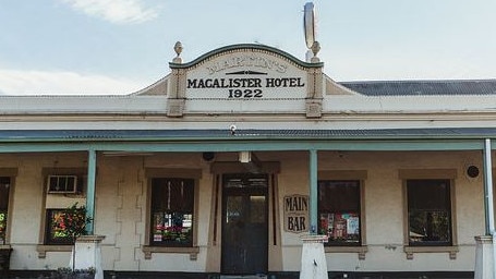 Maffra's Macalister Hotel before it closed and later sold at auction in 2021. Picture: Supplied