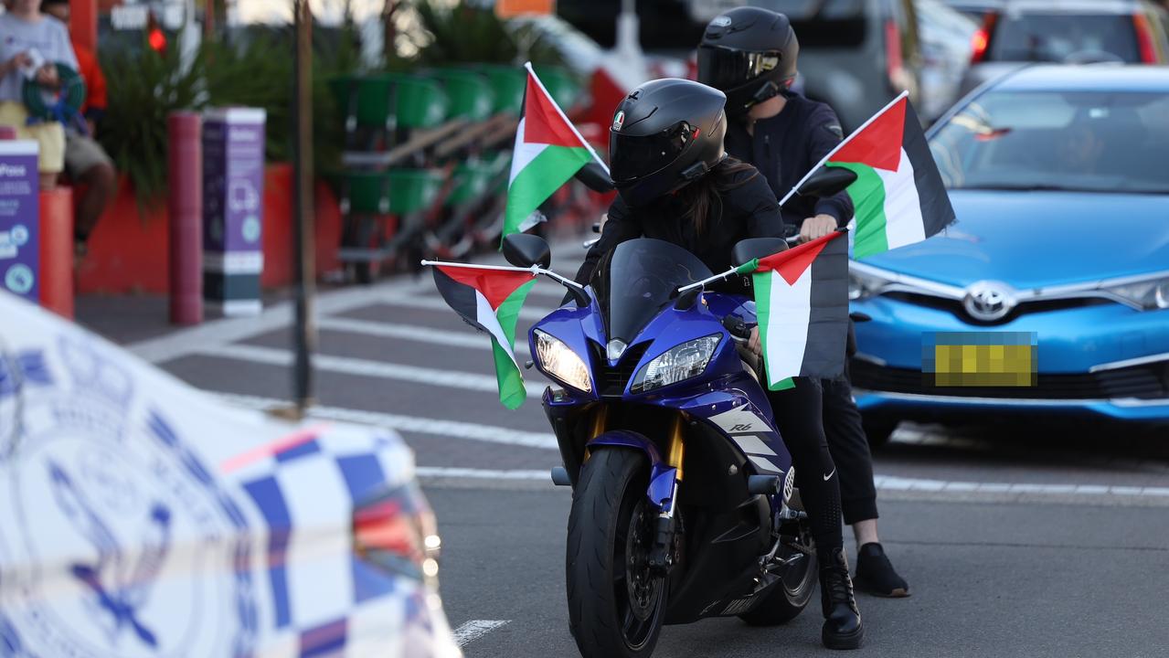 Riders from Al Quds community centre in Regents Park and elsewhere gathered at Bunnings in Lidcombe before riding to Coogee beach. Picture: Dylan Robinson