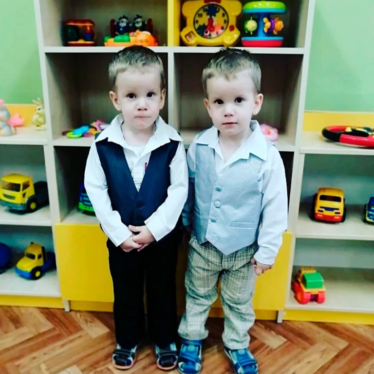 Dmitry and Mikhail, two, were also killed in the massacre.