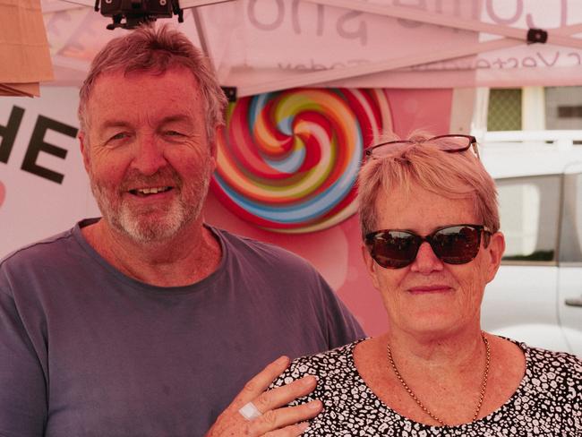 Lon and Linnie Argent of the Ole Lollie Shop at the 2023 Gayndah Orange Festival.