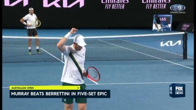 Andy Murray breaks Matteo Berrettini in epic 5 sets