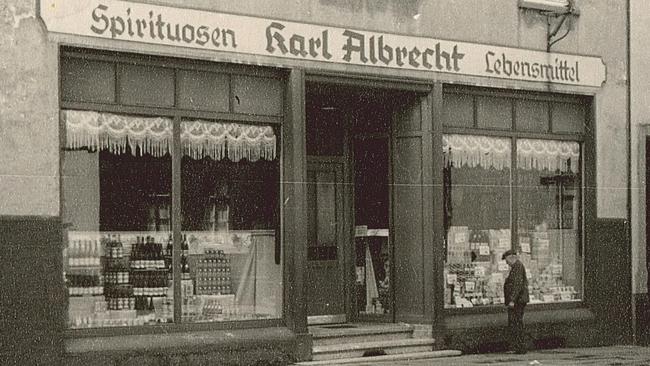 The first Karl Albrecht Spiritousen and Lebensmittel shop, the precursor to Aldi in the Schonnebeck district of Essen, Germany. Picture: Getty.