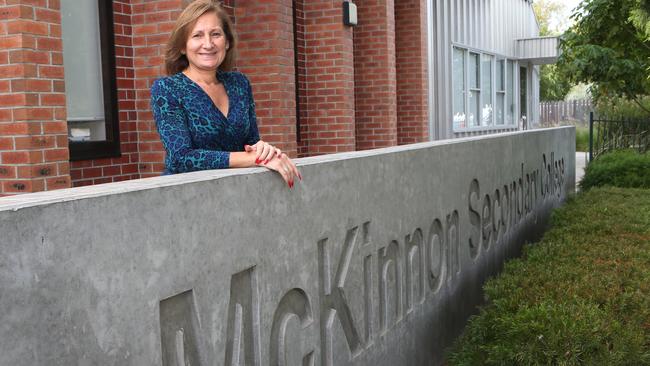 McKinnon principal Pitsa Binnion at the original campus. Picture: David Crosling