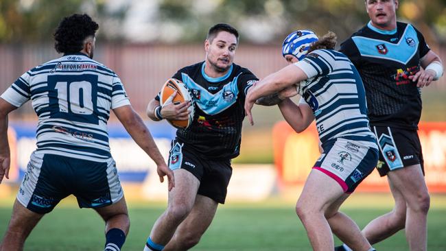 Bradley Sneddon for the Northern Sharks against the Darwin Brothers in the 2024 NRL NT men's grand final. Picture: Pema Tamang Pakhrin