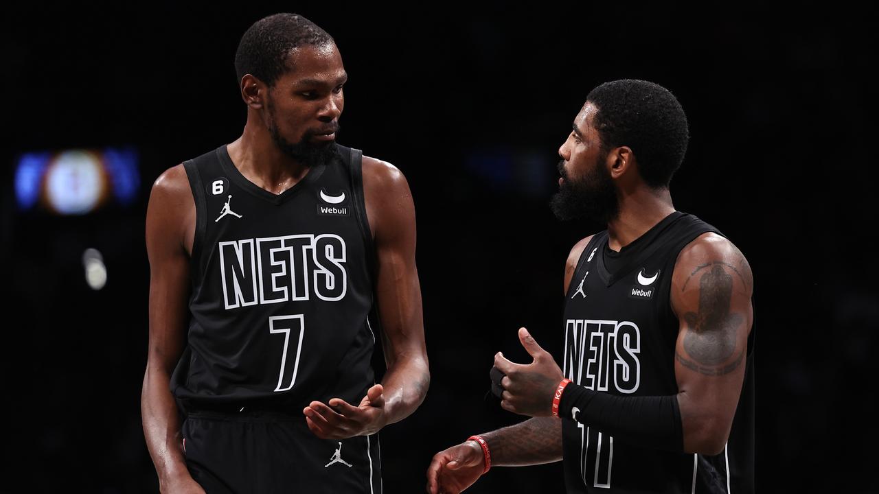 Kyrie Irving is gone — and Kevin Durant could leave the Brooklyn Nets too. Picture: Dustin Satloff