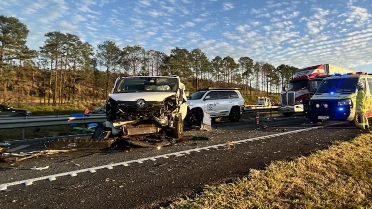 The scene of the crash on the Bruce Highway. Picture: Contributed.