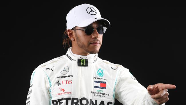 ‘It is really shocking that we are sitting in this room’ … Formula One driver Lewis Hamilton at the Melbourne Grand Prix on Thursday. Picture: Getty