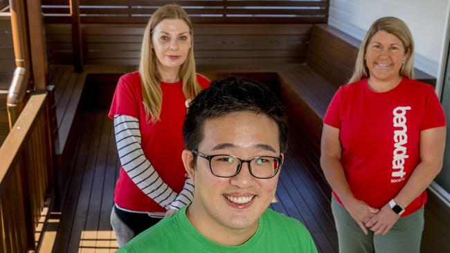 Alana Laundy, Manager of Childcare and Family Services Gold Coast, Volunteer Gando Kim, and Cassie Taylor, Volunteer Family Connect Coordinator. Picture: Jerad Williams