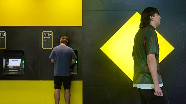 Commonwealth Bank shares are at a record high, and the largest bank in the country has out customers onto accounts with withdrawal fees which are higher than the other big four banks. Picture: NewsWire / Luis Enrique Ascui