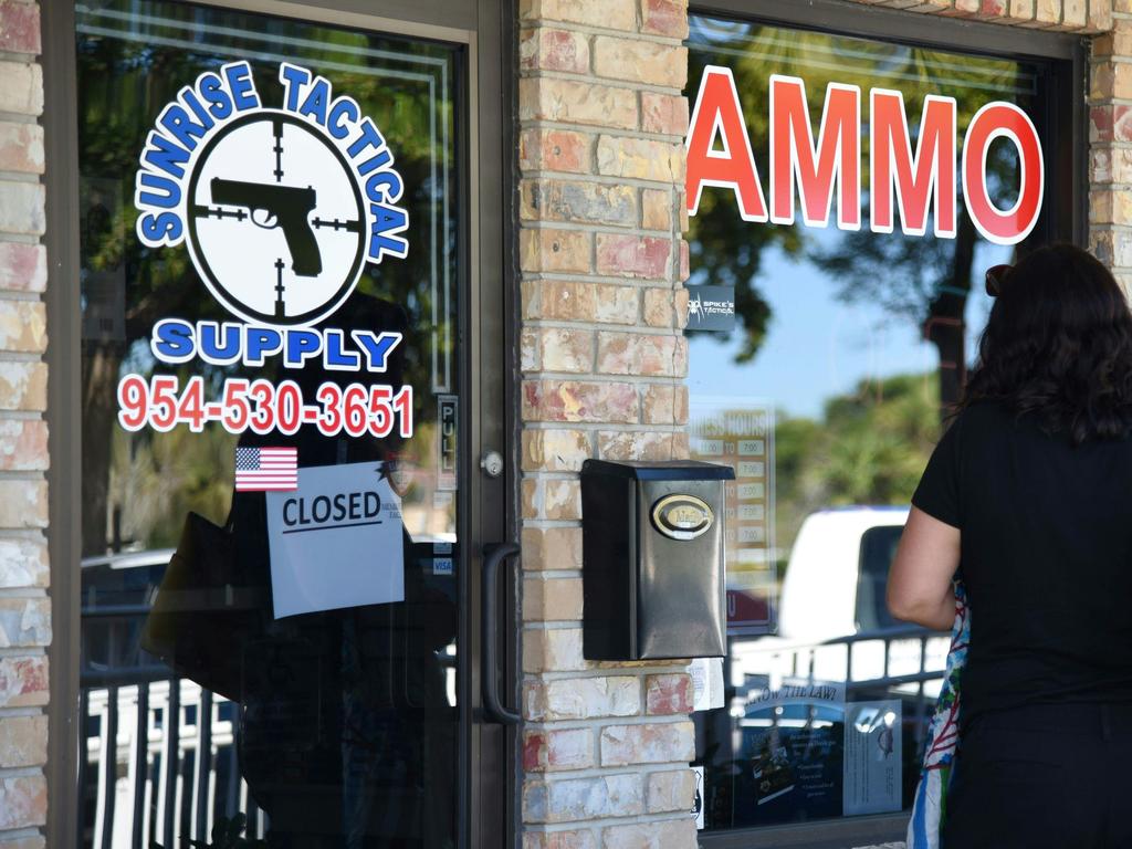 Outside view of Sunrise Tactical Supply store in Coral Springs, Florida, where school shooter Nikolas Cruz bought his AR-15 to gun down students at Marjory Stoneman High School. Picture: AFP