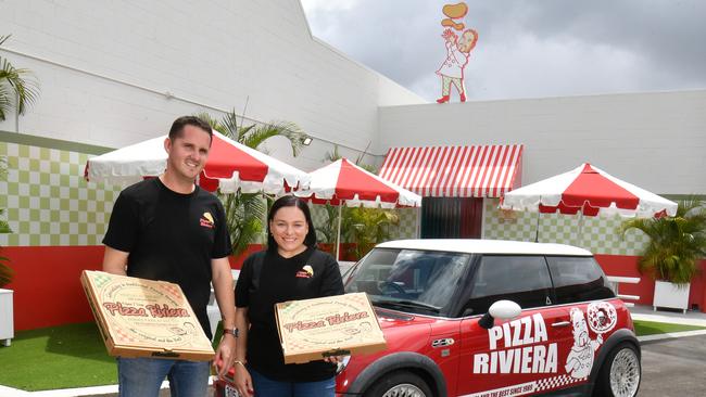 Pizza Riveria Relocates With New Superstore. Director Harry Crawford and operations manager Julz Schmidt. Picture: Evan Morgan