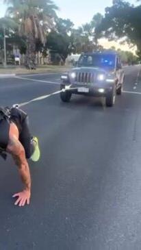 WATCH: Damien Rider pulls 2.8 tonne truck 12km