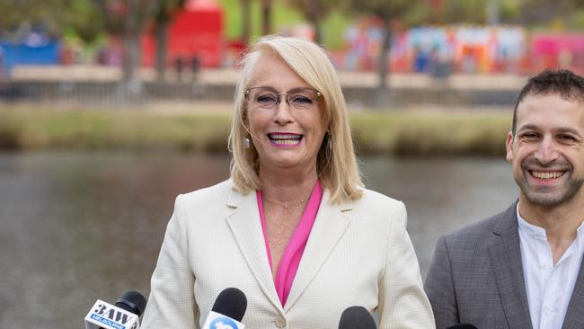 Lord Mayor Sally Capp (centre) backed restrictions on short-term rental accommodation to encourage long-term rentals in Melbourne’s CBD. Photos: Jason Edwards.