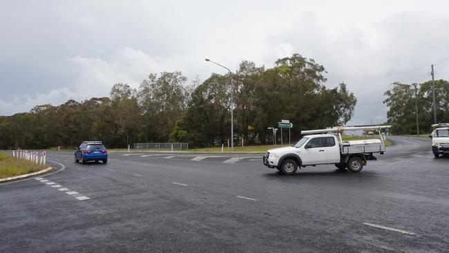 The state government is building a roundabout at the intersection of Tin Can Bay and Bayside roads at a cost of $2.8m.