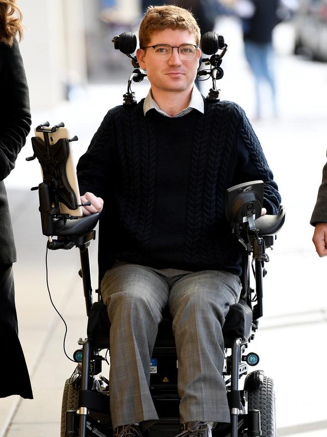 Jonathon Hawtin was rendered a tetraplegic after being attacked with an axe – and he was charged, but acquitted of, attempted murder. Picture: Mark Brake