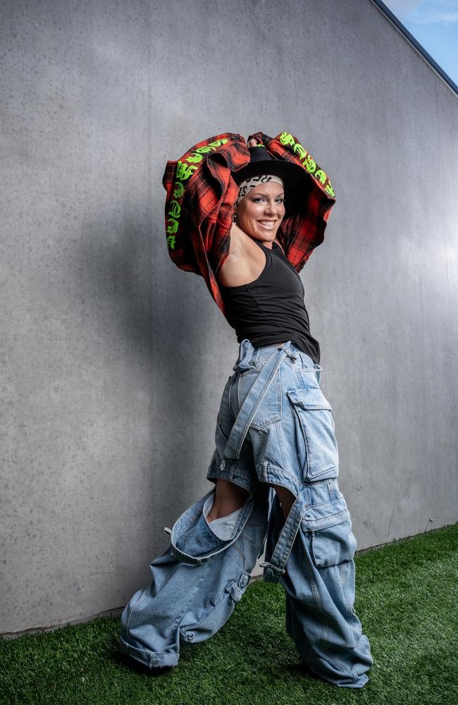 P!nk backstage at Allianz Stadium ahead of her Sydney shows. Picture: SONY / Darren Leigh Roberts