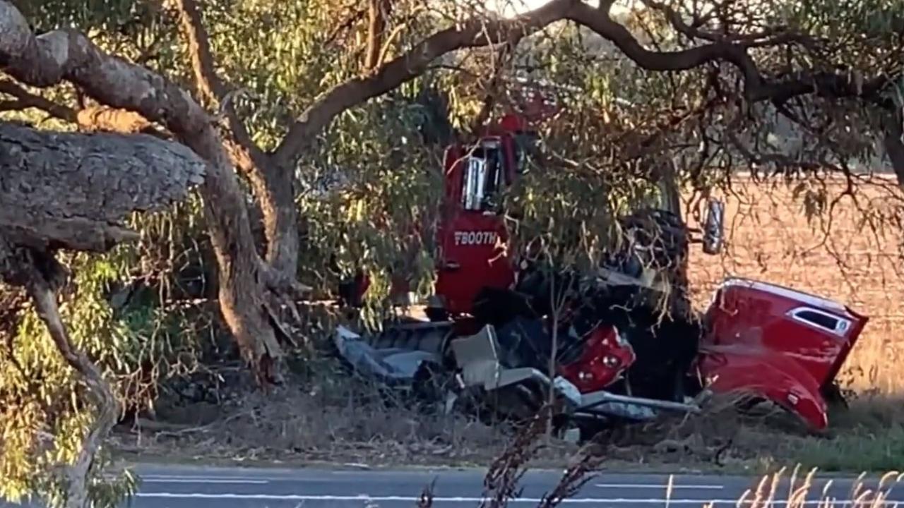 Five people died in the horror multi-vehicle crash. Picture: Nine News