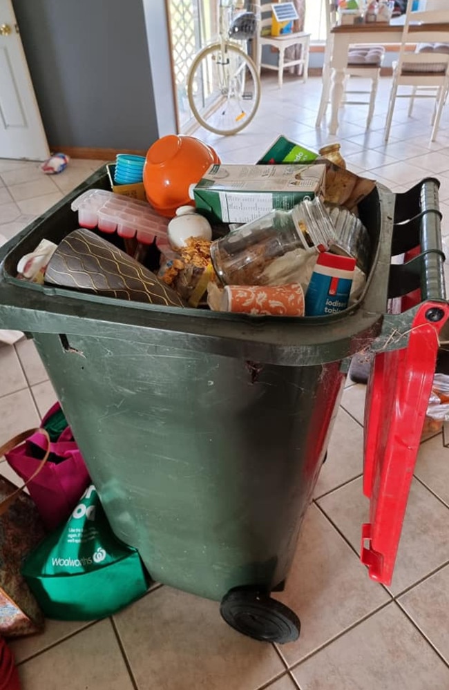 But it was this one photo of her wheelie bin inside her house that caused a huge divide, forcing the woman to hit back asking people not to judge. Picture: Facebook