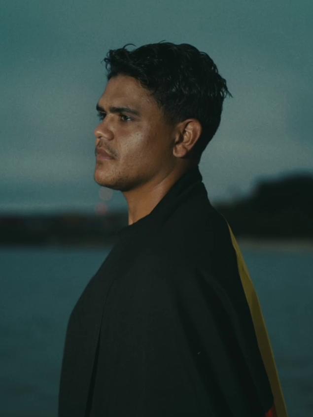 A still from the new add. Latrell Mitchell (pictured).