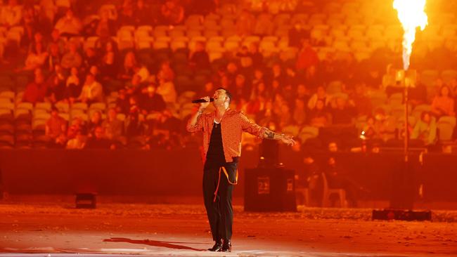 Sebastian made a last minute decision to perform John Farnham’s greatest hit. Picture: Mark Metcalfe/Getty Images