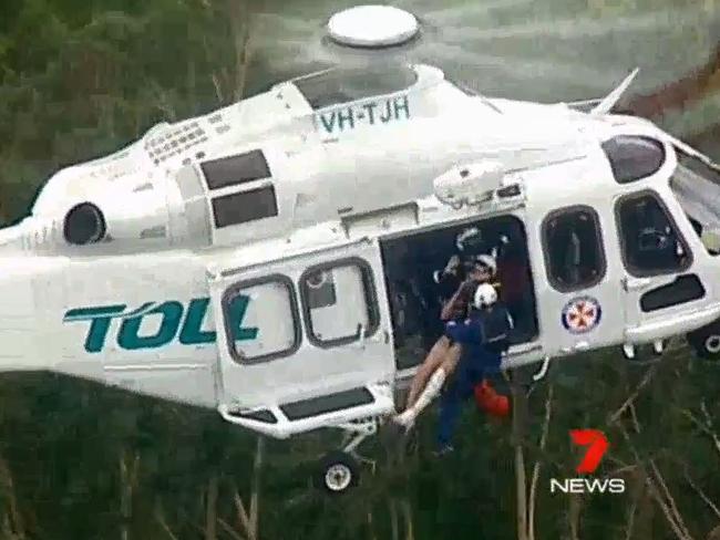 The teen was able to call for help. Picture: Channel 7 News