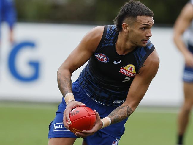 NCA. MELBOURNE, AUSTRALIA. 19th February, 2025 . Western Bulldogs training at the Whitten Oval.  Bulldog Jamarra Ugle-Hagan at training today    .  Picture: Michael Klein