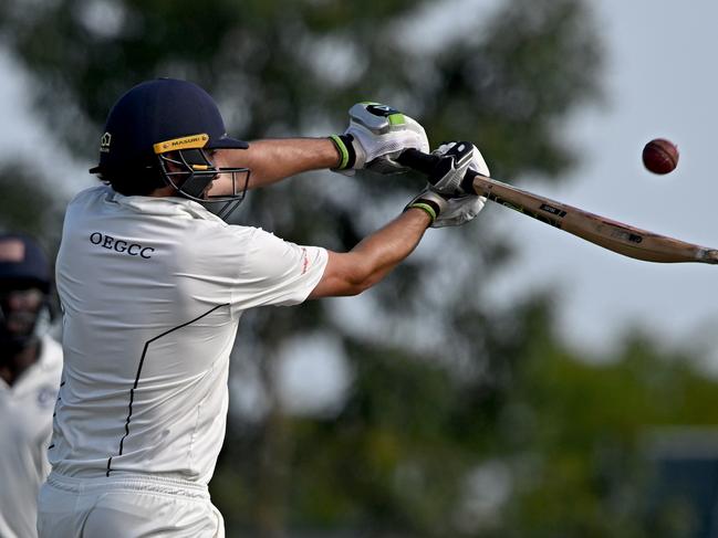 PEGSÃ Connor Callanan during the VTCA Sydenham-Hillside v PEGS cricket match in Hillside, Saturday, Feb. 11, 2023.Picture: Andy Brownbill