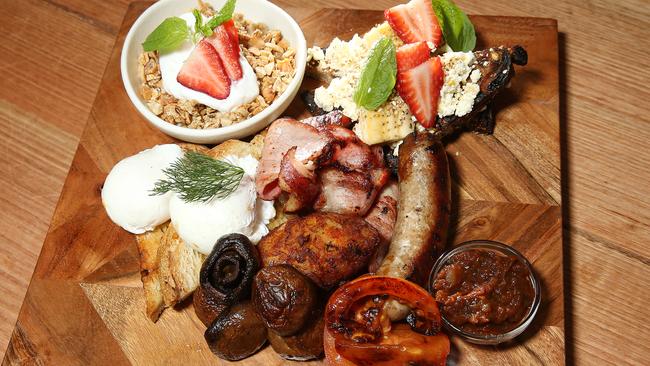 Dimicks cafe offers a breakfast platter for those who want some of everything.