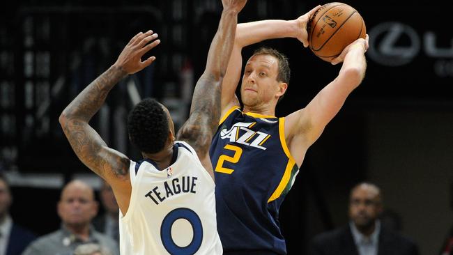 Joe Ingles has become a key figure for the Jazz, but it almost didn’t happen. Picture: Getty Images/AFP