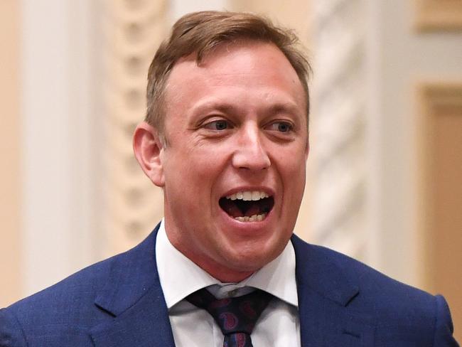 BRISBANE, AUSTRALIA - NewsWire Photos - OCTOBER 14, 2021.Queensland Deputy Premier Steven Miles speaks during Question Time at Parliament House. Picture: NCA NewsWire / Dan Peled